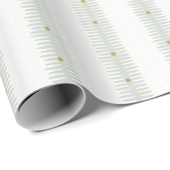 Papel De Presente Simples geométrico moderno calmante  (Ponta do rolo)