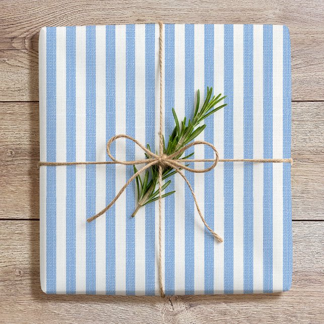 Papel De Presente Simples Linen Chic - Olhar Padrão Raspado Azul Bra (Criador carregado)