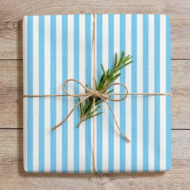 Papel De Presente Simples Linen Chic Olhe Padrão Strike Azul (Criador carregado)