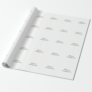 Papel De Presente Simples minimal verde adicione seu texto nome foto