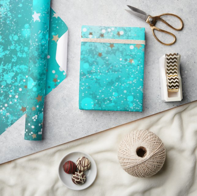 Papel De Presente Simples Moderno Doce 16 Teal Sessenta Nome (Artesanato)