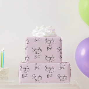 Papel De Presente Simplesmente a Melhor Cota Rosa Claro