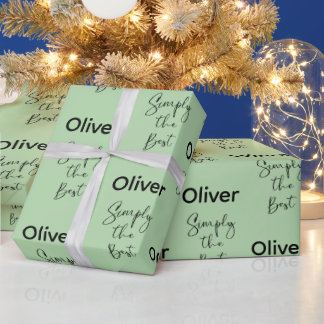 Papel De Presente Simply the Best Personalized Light Green