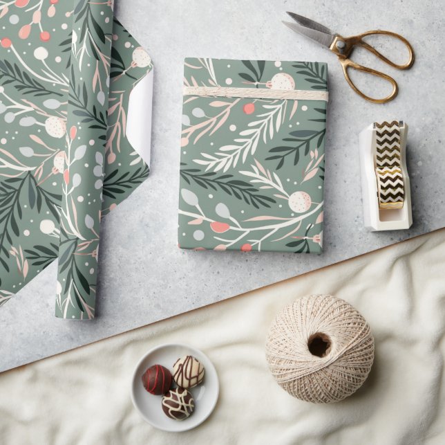 Papel De Presente Simuladores de férias com o tema do Natal (Artesanato)