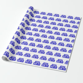Papel De Presente Sinal Azul