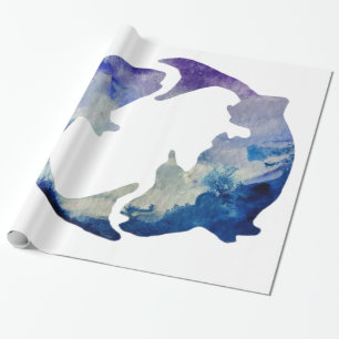 Papel De Presente Sinal da astrologia dos peixes