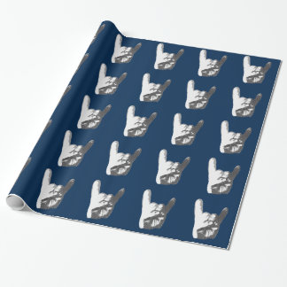Papel De Presente Sinal da mão do metal pesado