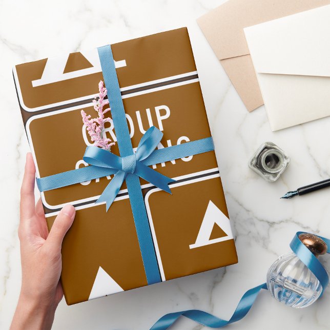 Papel De Presente Sinal de Acampamento em Grupo (Criador carregado)