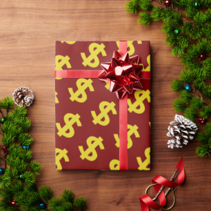 Papel De Presente Sinal de Dólar