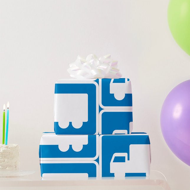 Papel De Presente Sinal de Estrada Caminhões (Criador carregado)