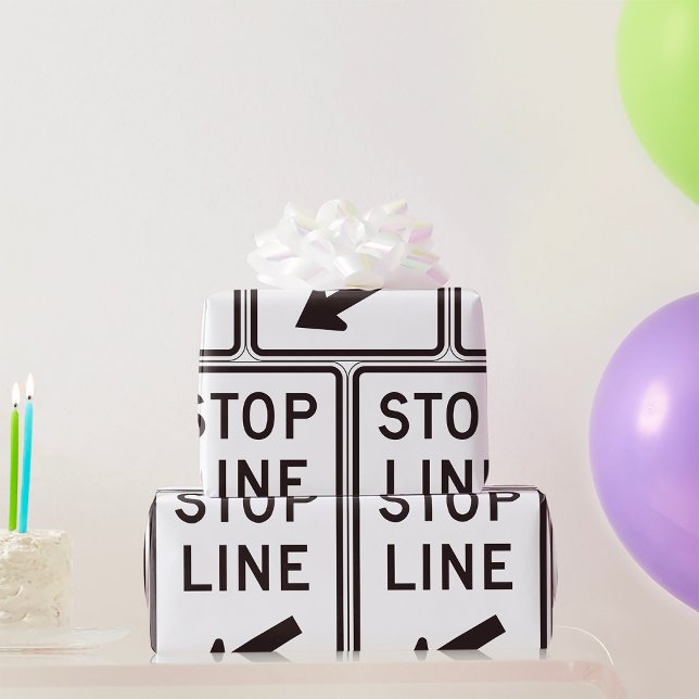 Papel De Presente Sinal de Linha de Paragem (Criador carregado)