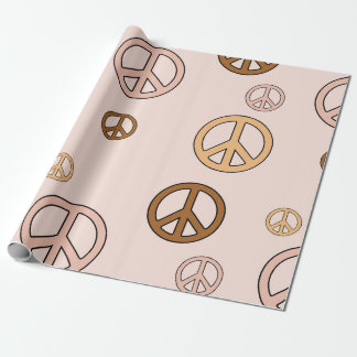 PAPEL DE PRESENTE SINAL DE PAZ DESIGN DE HIPPIE INOXIDÁVEL