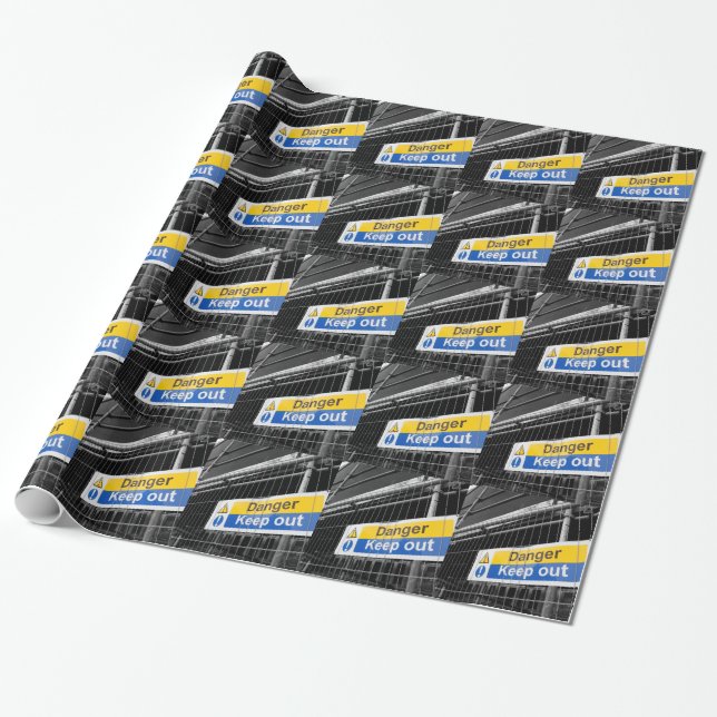 Papel De Presente Sinal de saída do perigo (Desenrolado)