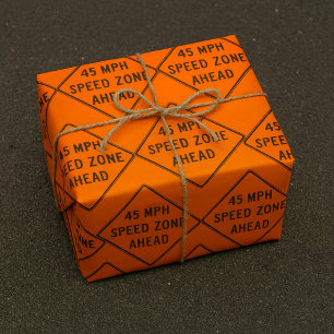 Papel De Presente Sinal de tráfego personalizado na frente da zona d