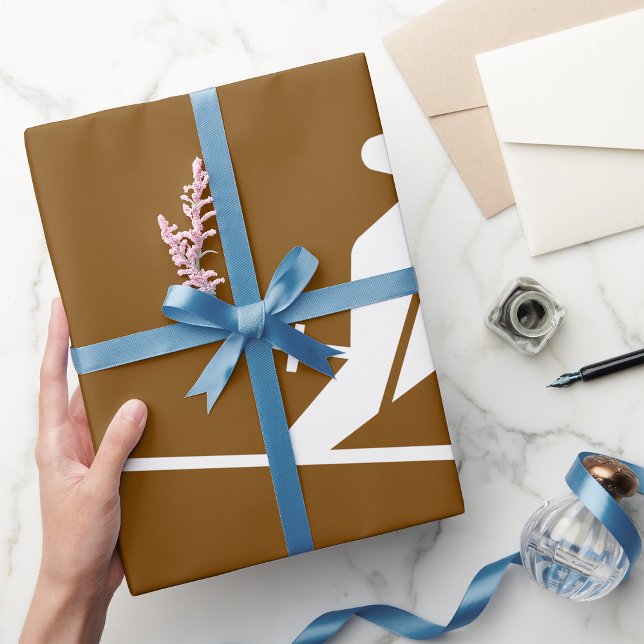 Papel De Presente Sinal Recreacional de Área de Esqui (Criador carregado)