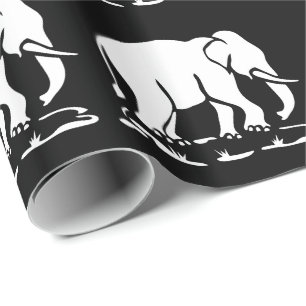 Papel De Presente Sinal Trekking do elefante tailandês dos elefantes