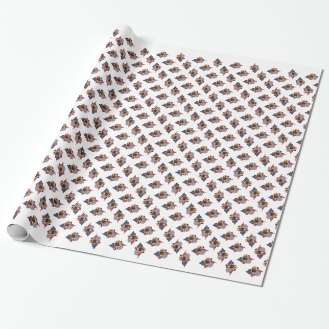 Papel De Presente Sinalizador Beagle (Desenrolado)