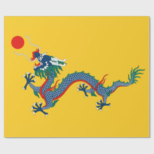 Papel De Presente Sinalizador da dinastia Qing na China (Dragão Chin