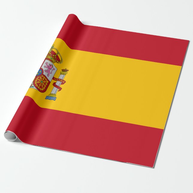 Papel De Presente Sinalizador de espanha - Bandera de Espana (Desenrolado)