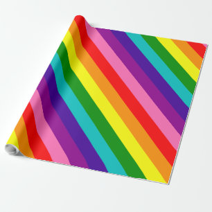 Papel De Presente Sinalizador de faixas do Rainbow Orgulho gay LGBT 