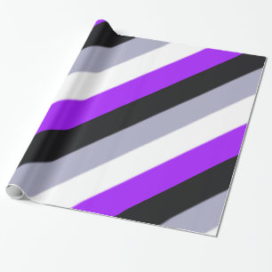Papel De Presente Sinalizador de Orgulho Asexual de Queda