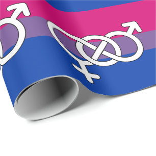 Papel De Presente Sinalizador de Símbolo de Orgulho Bissexual