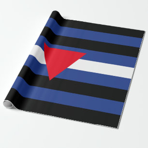 Papel De Presente Sinalizador do Orgulho da Fila de Couro