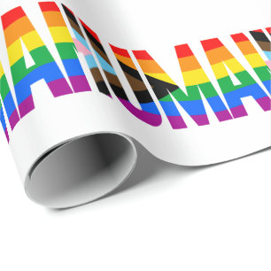 Papel De Presente Sinalizador do Orgulho da Inclusividade Humana