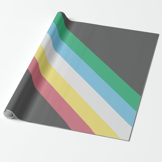 Papel De Presente Sinalizador do Orgulho de Deficiência (Desenrolado)