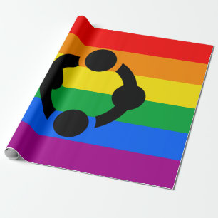 Papel De Presente Sinalizador do Orgulho do Arco-Íris Niche
