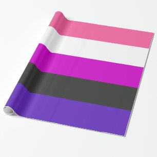 Papel De Presente Sinalizador do Orgulho Genderfluido