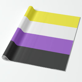 Papel De Presente Sinalizador Enby (Orgulho Não-Binário)