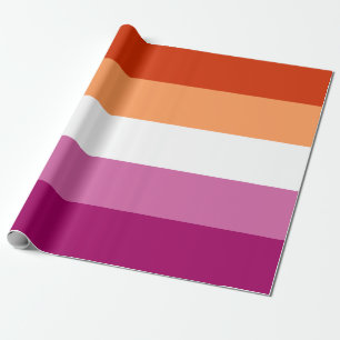 Papel De Presente Sinalizador LGBTQ do Orgulho Lésbico
