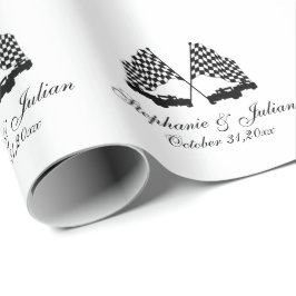 Papel De Presente Sinalizador Verificador de Carros Race