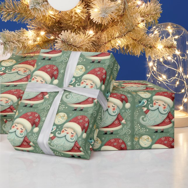 Papel De Presente Sino de Natal fofo em Arte de Linha (Feriados)