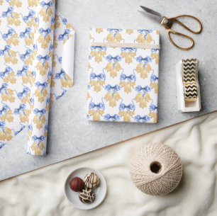Papel De Presente Sinos e Arcos de Natal ou Casamento