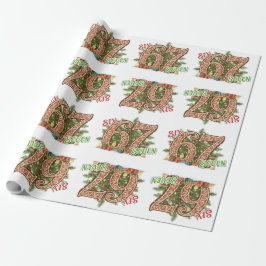 Papel De Presente Six Seven Holiday, Green & Red