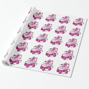 Papel De Presente Skate de rolo no branco