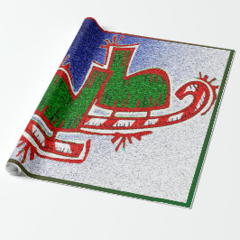 Papel De Presente Skates de gelo de Natal -