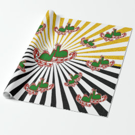 Papel De Presente Skates de gelo de Natal -