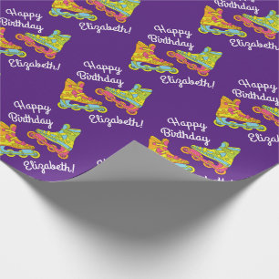 Papel De Presente Skates Roller Blades - Aniversário de criança Part