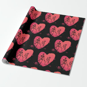 Papel De Presente Skeleton Love