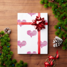 Sketch do Coração Rosa Quente do Dia de os namorad