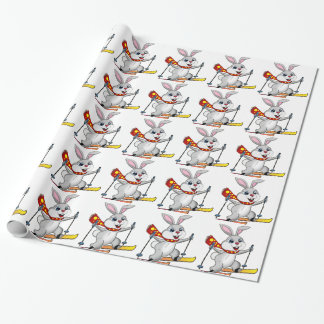 Papel De Presente Ski Bunny - Cartoon engraçado e bonito