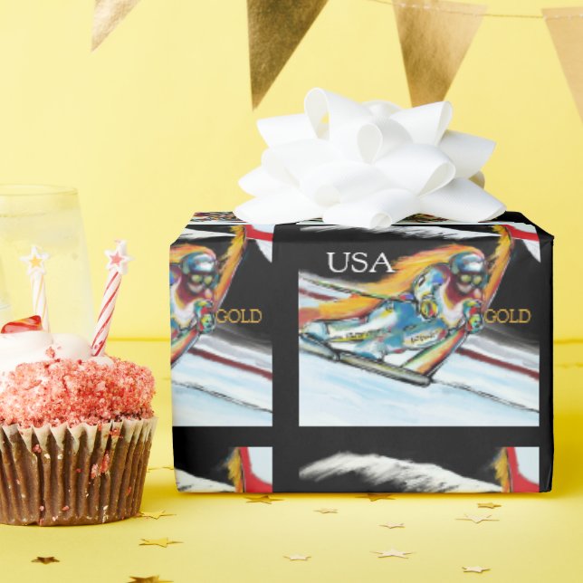 PAPEL DE PRESENTE SKIER (Festa de aniversário)