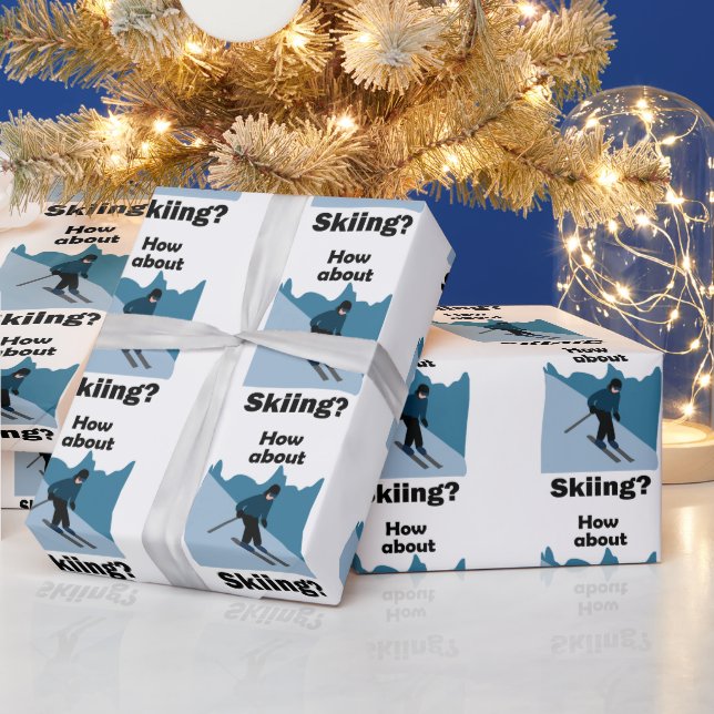 Papel De Presente Skiing Skier How About Skiing Ski Lover (Feriados)