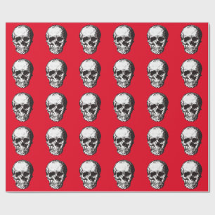 Papel De Presente Skull Fantasy Art Rock Punk Heavy Metal