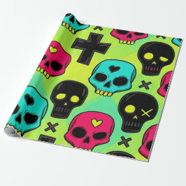 Papel De Presente Skull Pattern Wrapping Paper