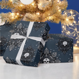 Papel De Presente Skull Snowflake