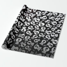 Skulls -wrapping paper